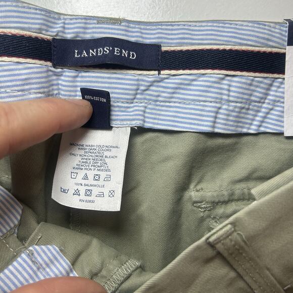 Lands End Heritage Chino Bootcut Pants Dusty Olive Women’s 10x31 NWT - Picture 6 of 10